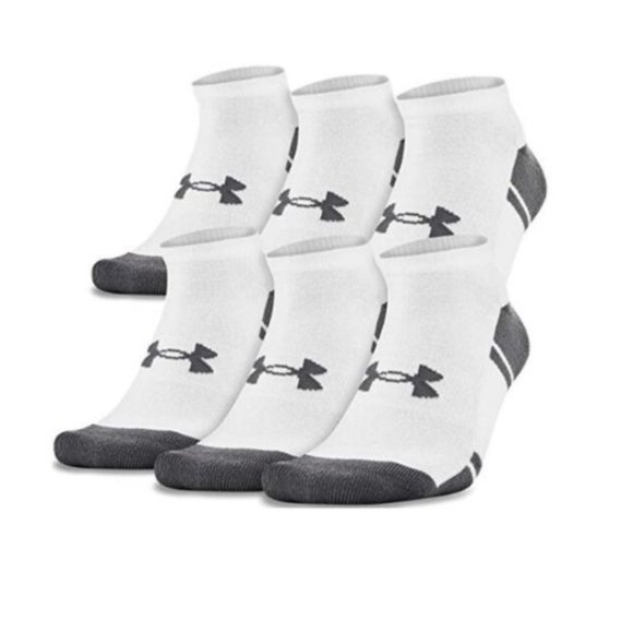 Under Armour Other - UA Resistor 3.0 no show Socks Boy's 6 Pair White 1282431 100